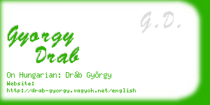 gyorgy drab business card